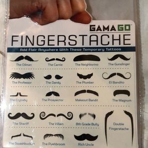 Temporary tattoos- finger mustaches